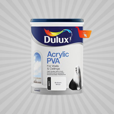 Dulux PVA Ceiling White 5ltrs