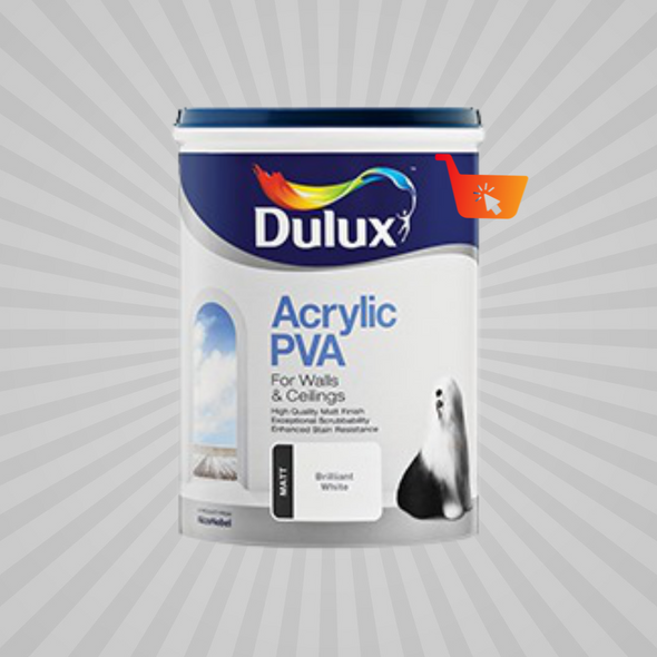 Dulux PVA Ceiling White 5ltrs